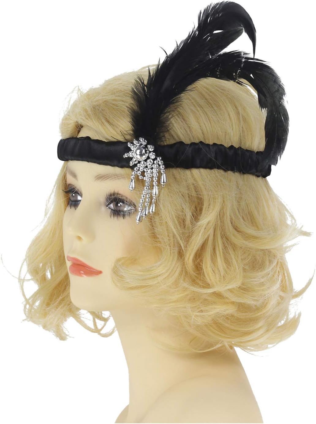 Women's Roaring 20s V-Neck Gatsby Flapper Dresses with Accessories Set