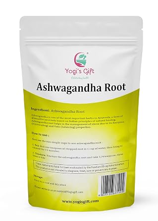 Ashwagandha Root 1lb | Dried Ashwagandha Herb | 100% Naturally Dried | Withania Somnifera | Best Particle Size For Making Tea | by Yogi's Gift