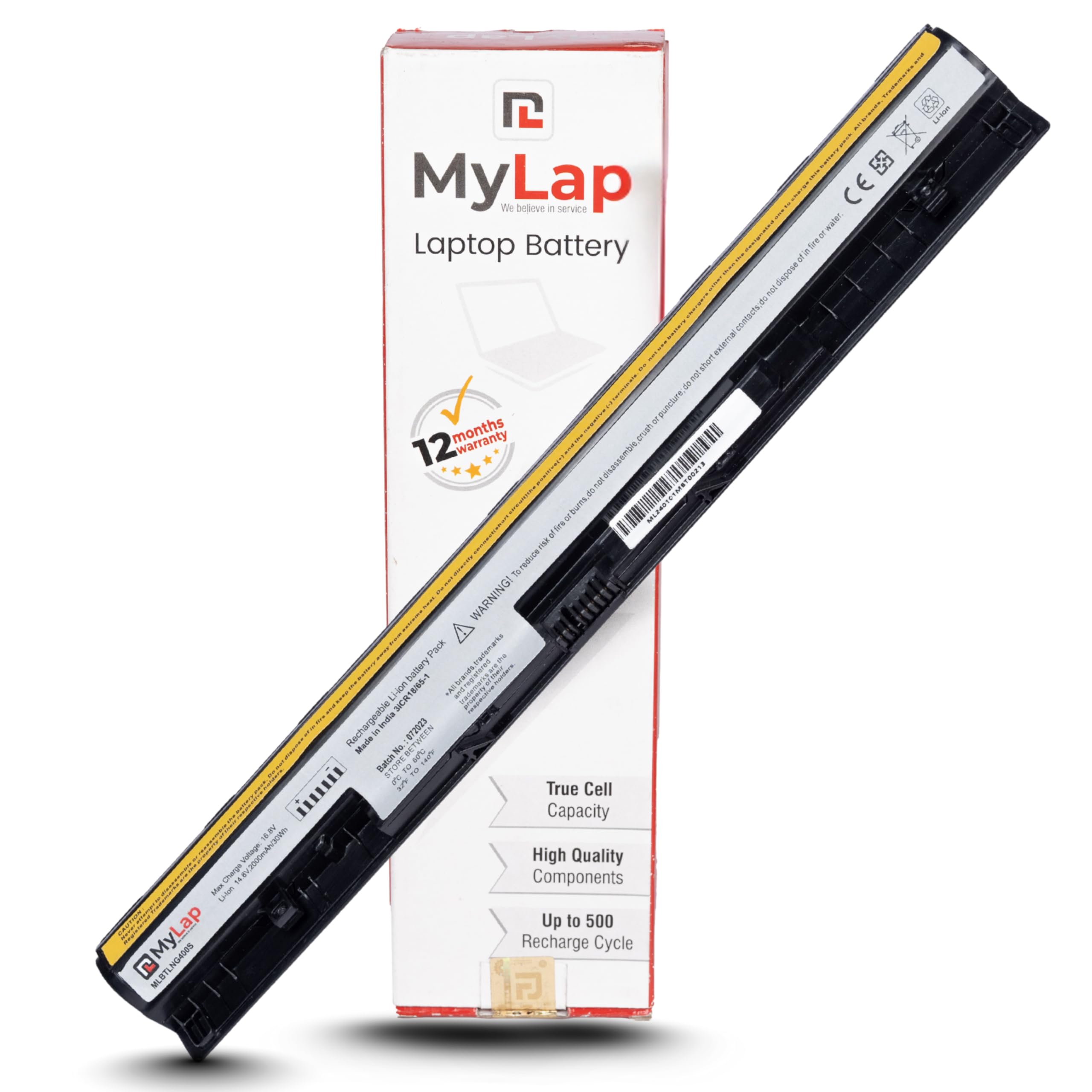 Mylap Battery for Lenovo G505S G500S G400S G50-70 G50-80 G50-30 PN: L12L4A02 L12L4E01 L12M4A02 L12M4E01 L12S4A02 L12S4E01 Hi-Performance Battery 14 Month Replacement Warranty