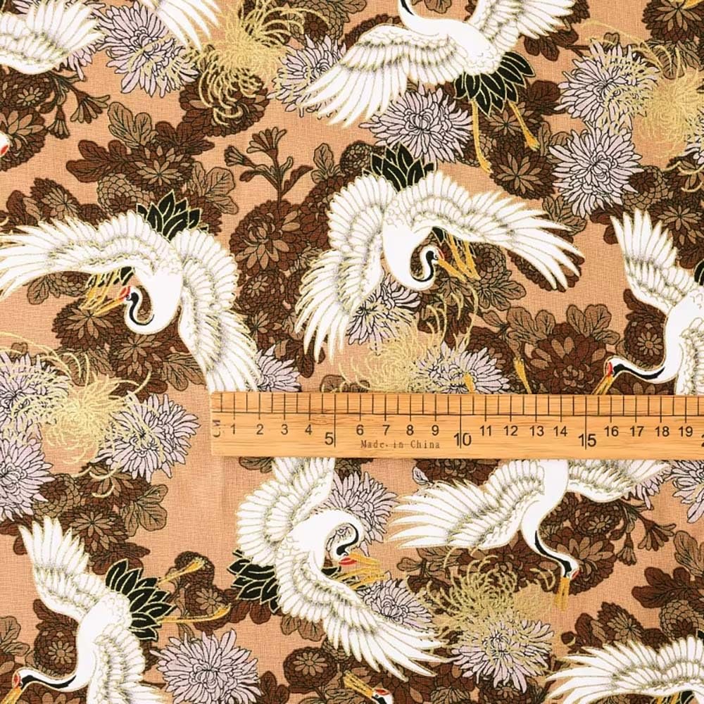 Tela De Algodón Estampada Estilo Kimono (1 Pieza, 50/100/200x145cm, Por Metro): Patrones Vibrantes Y Exquisitos For Cheongsams, Cojines, Vestidos Y Proyectos Hechos A Mano(Style 3,200X145cm)
