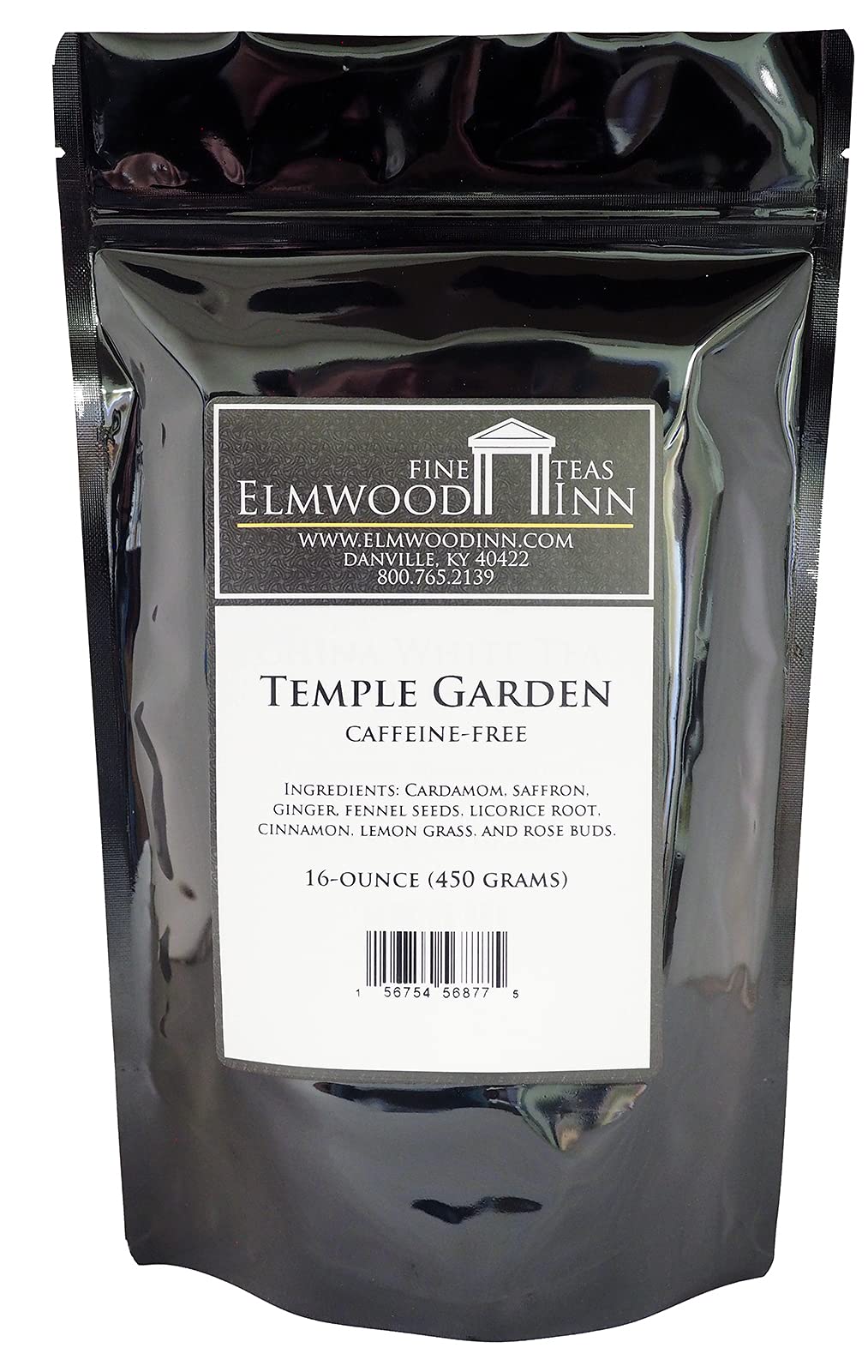 Elmwood InnFine Teas, Temple Garden Ayurvedic Tea, 16-Ounce Pounches