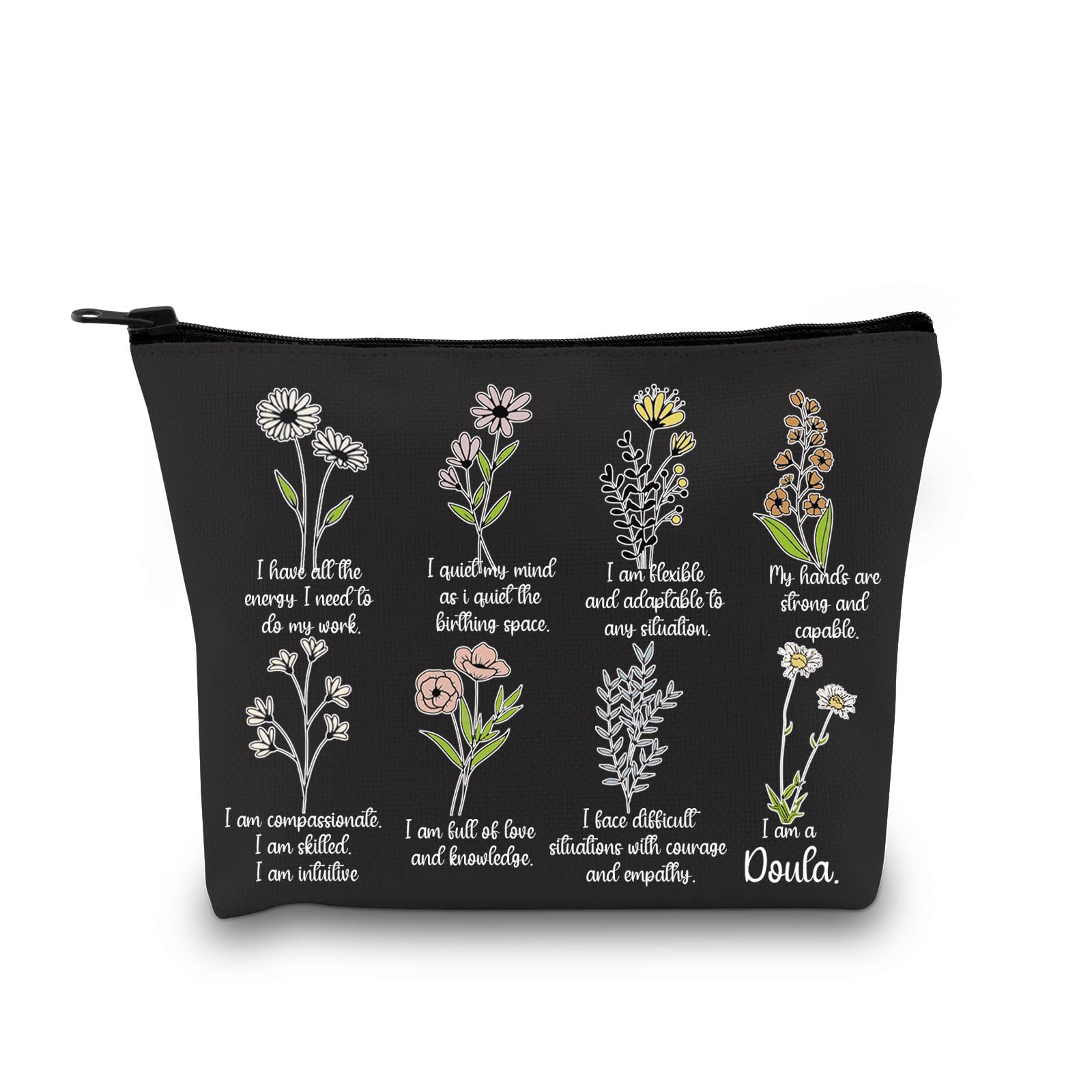 GJTIM Doula Zipper Pouch Intuitive Birth Worker Affirmations Gift Doula Appreciation Gift I Am A Doula Makeup Bag