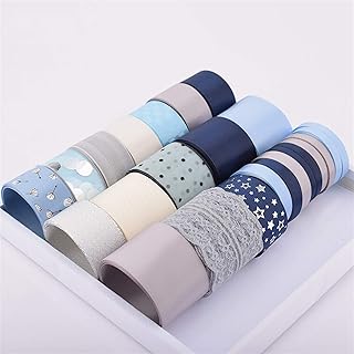 AFANGMQ 24 Piezas/Bolsa, Conjunto de Cinta de Color Azul Profundo Mezclado para DIY Regalos Hechos a Mano y Embalaje de artesanías, Accesorios para Adornos para el Cabello Colo