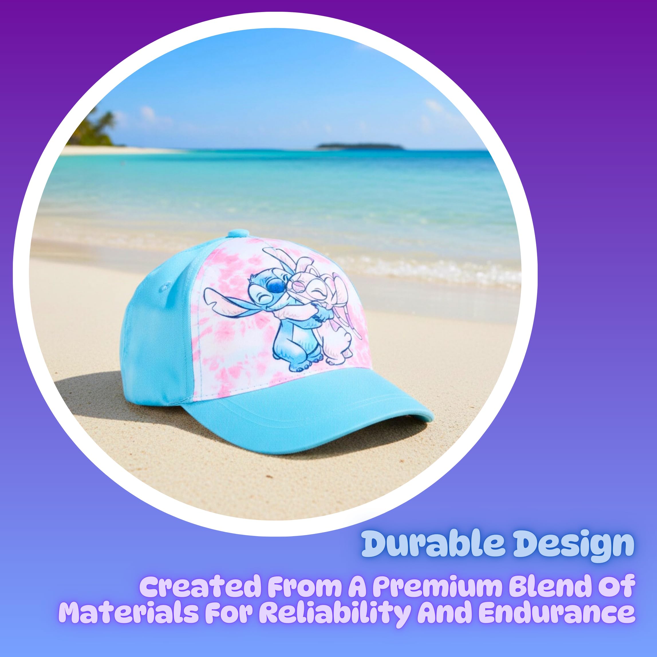 Disney Stitch y Angel Gorro para Niñas, Gorra de Beisbol de Verano Infantil, Regalo para Niñas