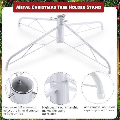 Miniatura 3 de Roowest Soporte para árbol de Navidad artificial, base de metal para árbol de Navidad, soporte plegable de repuesto, base de árbol verde para