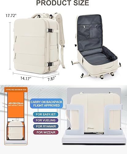 Miniatura 511 de coowoz Mochila de viaje grande para mujeres y hombres,Mochila de transporte,Mochila de senderismo impermeable para deportes al aire libre, Azul, 45