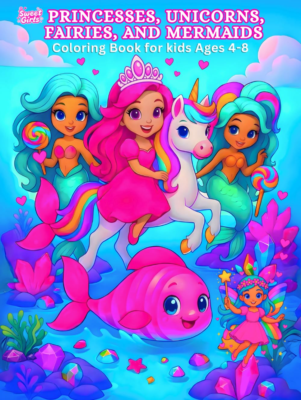 Princesses, Unicorns, Fairies, and Mermaids: Dive Into a World of Royal Castles, Soaring Mythical Horses, Enchanted Forest Spirits & Hidden Ocean Wonders