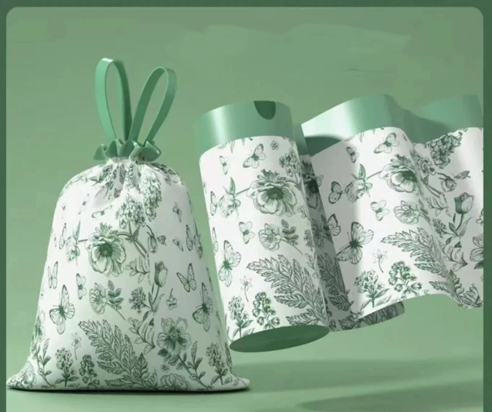 Drawstring garbage bag, thickened, household, handheld, extra large, extra thick, no-tear closure, plastic bag, economical pack, thick version