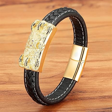 Amazon Co Jp ファッション高級クリスタルのステンレス革のメンズブレスレット編まれたロープバングル磁気留め金男性の誕生日チャームジュエリー Length 23cm Metal Color A Gold ジュエリー Amazon Co Jp ファッション高級クリスタルのステンレス革のメンズブレスレット編まれたロープバングル磁気留め金男性の誕生日チャームジュエリー Length 23cm Metal Color A Gold ジュエリー