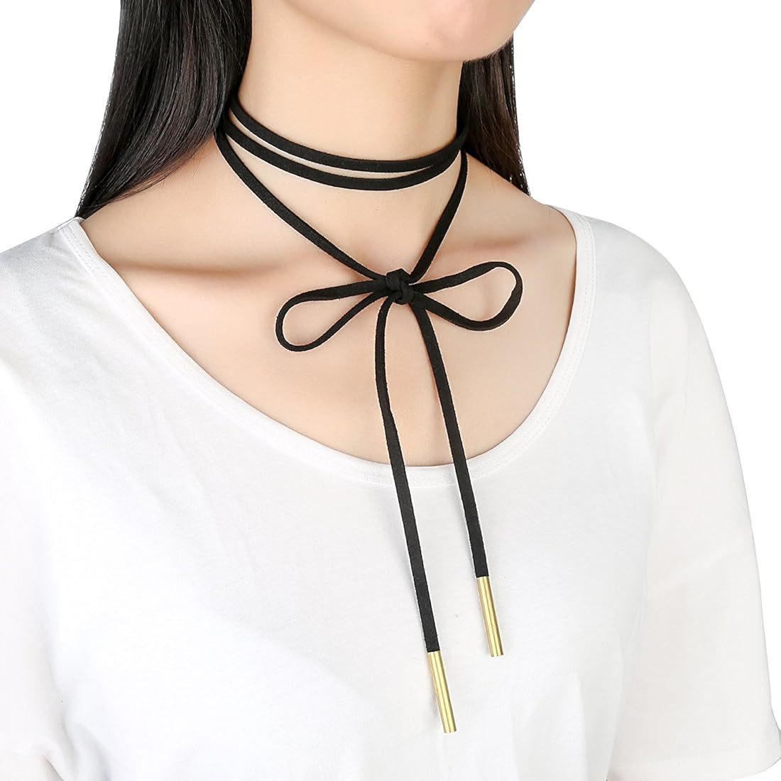 Streamline Long Black Tie Up Tassel Necklace : Amazon.in: Fashion