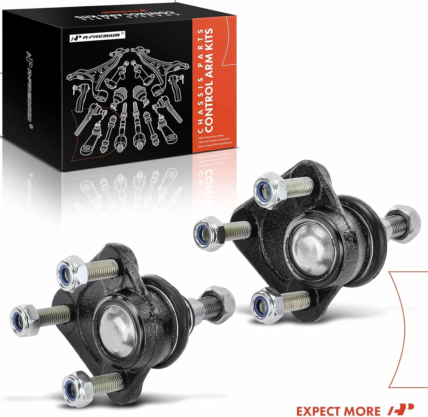 A-Premium 2 x Front Lower Ball Joint Compatible with Volkswagen Golf 2004, 2000-2006 Audi TT, 2000-2006 TT Quattro