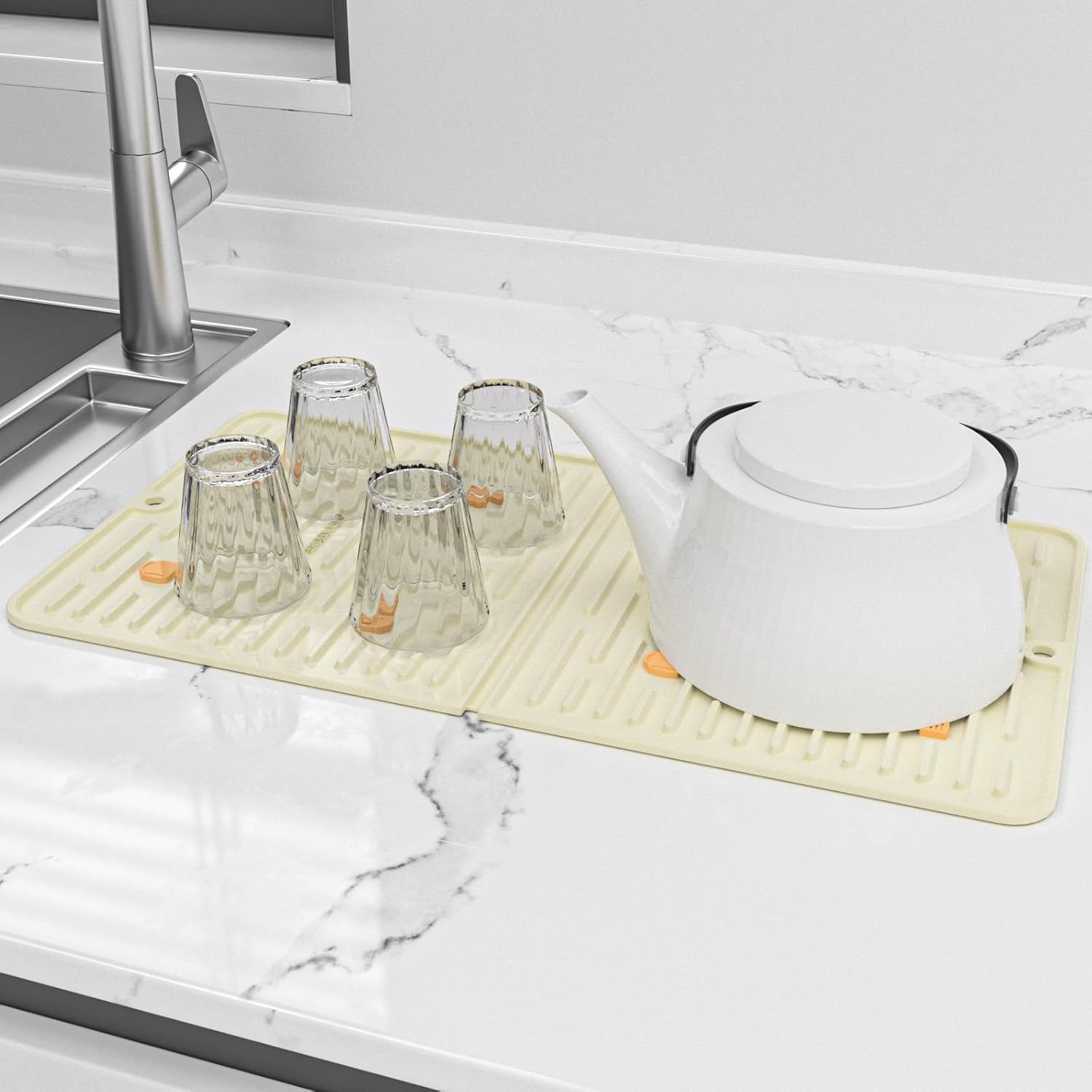 Dish Drying Mat for Kitchen Counter, Slip Resistant Dish Mat,