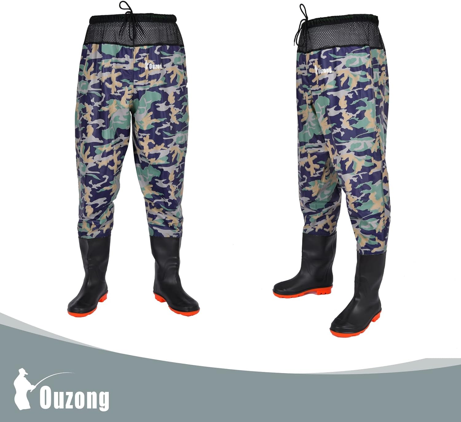 Waterproof Fishing Waist Waders Pants with Boots for Men and Women for Fishing Hunting outdoors - Image 3
