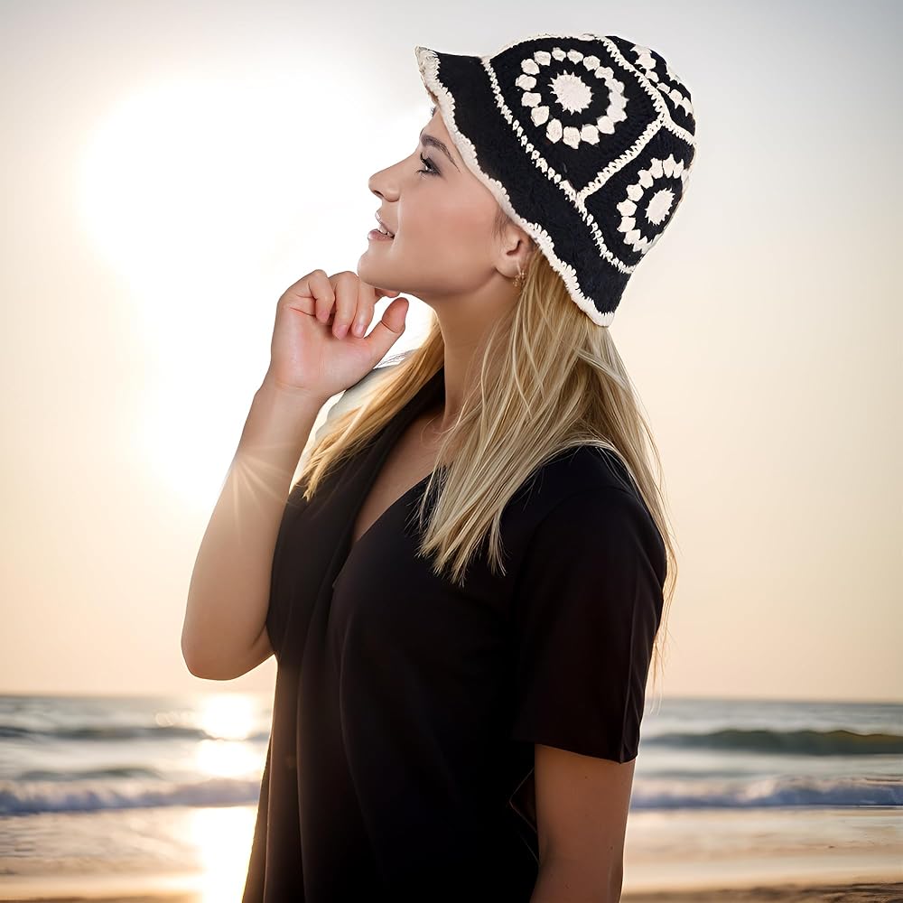 帽子 solsoonerorlater hand-knitted bubkethat soonerorlater Hand-knitted Bucket Hat