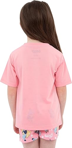 Bluey Pajamas | Night Night Girls Short Pajama Set | Girls Pajamas For Summer | Pink(Short Sleeve,3)