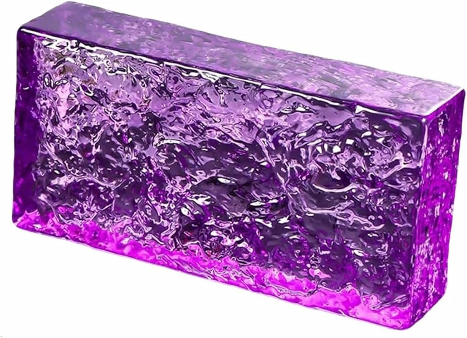 Clear Glass Brick Solid Glass Brick Rectangular Solid Double-Sided Crystal Bricks, for Building Fields Such As Wall Partition,House Decoration