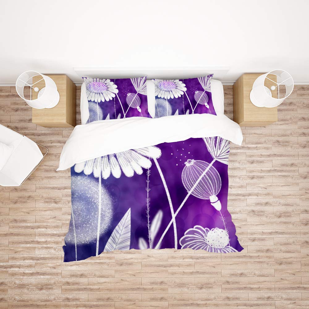 Funda de edredón de matrimonio y almohada en poliéster suave