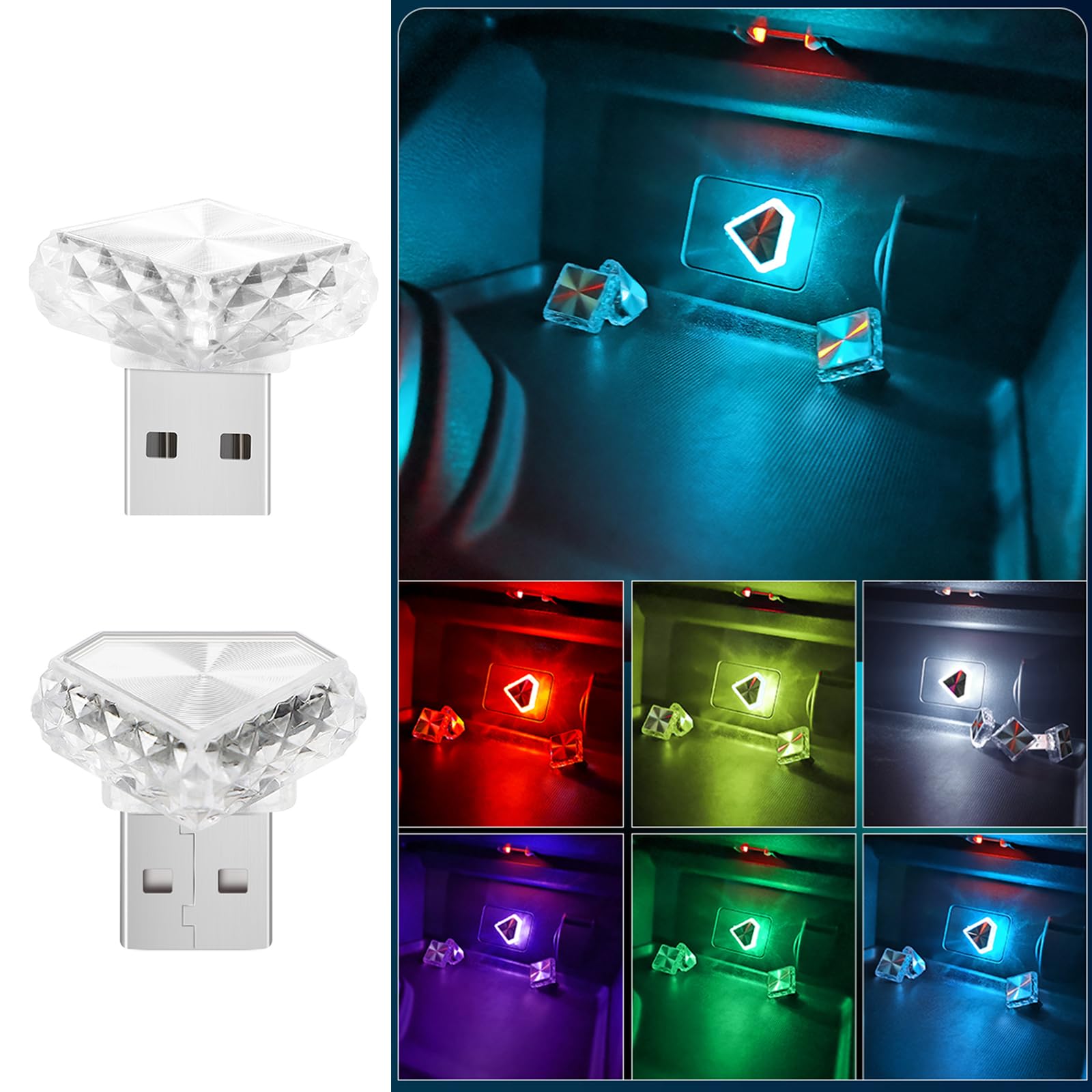 Amazon.co.jp: 5Vタッチアクティブ化されたUSB LEDライトは、6色