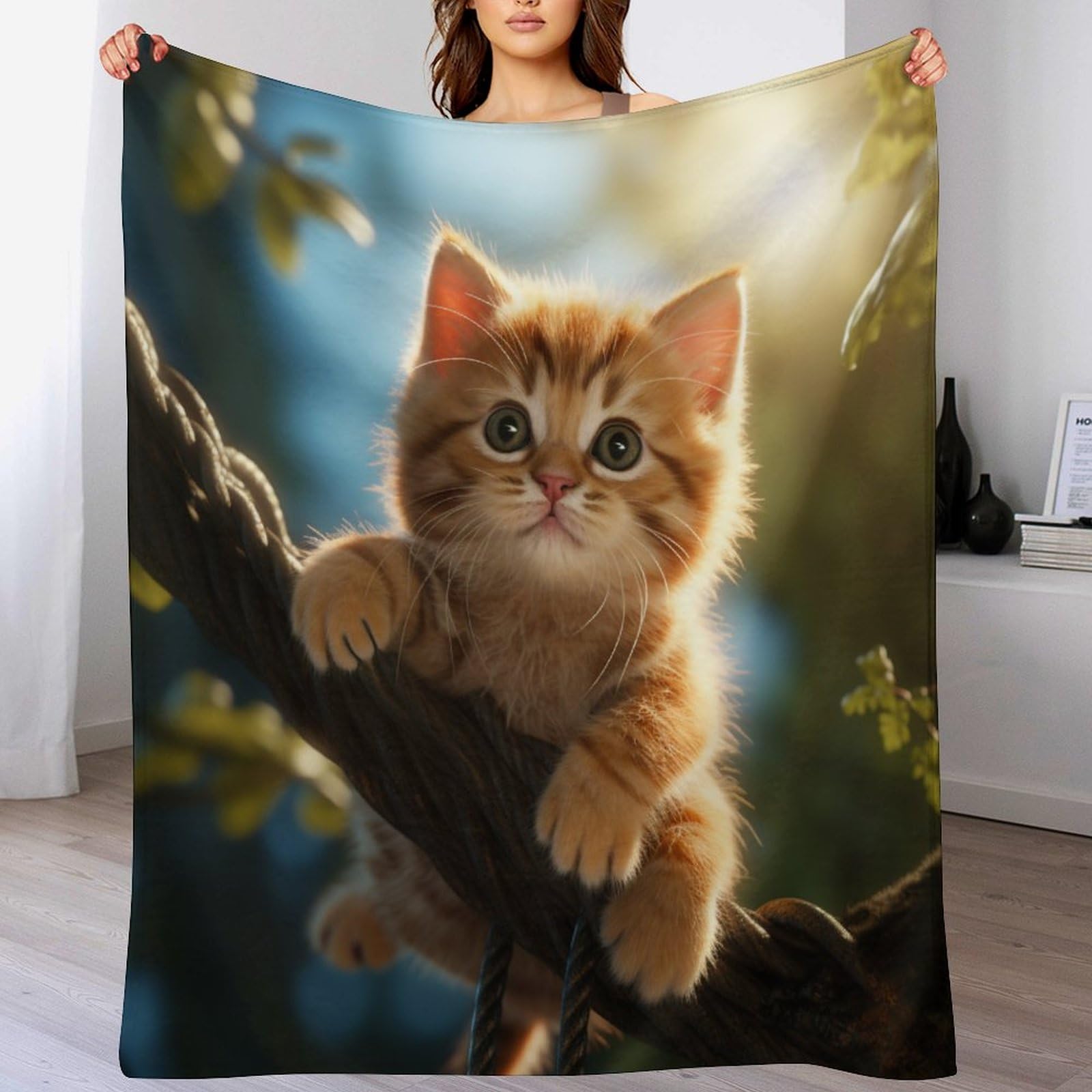 Jeté de canapé chat pour soirées cocooning et couverture lit douillette