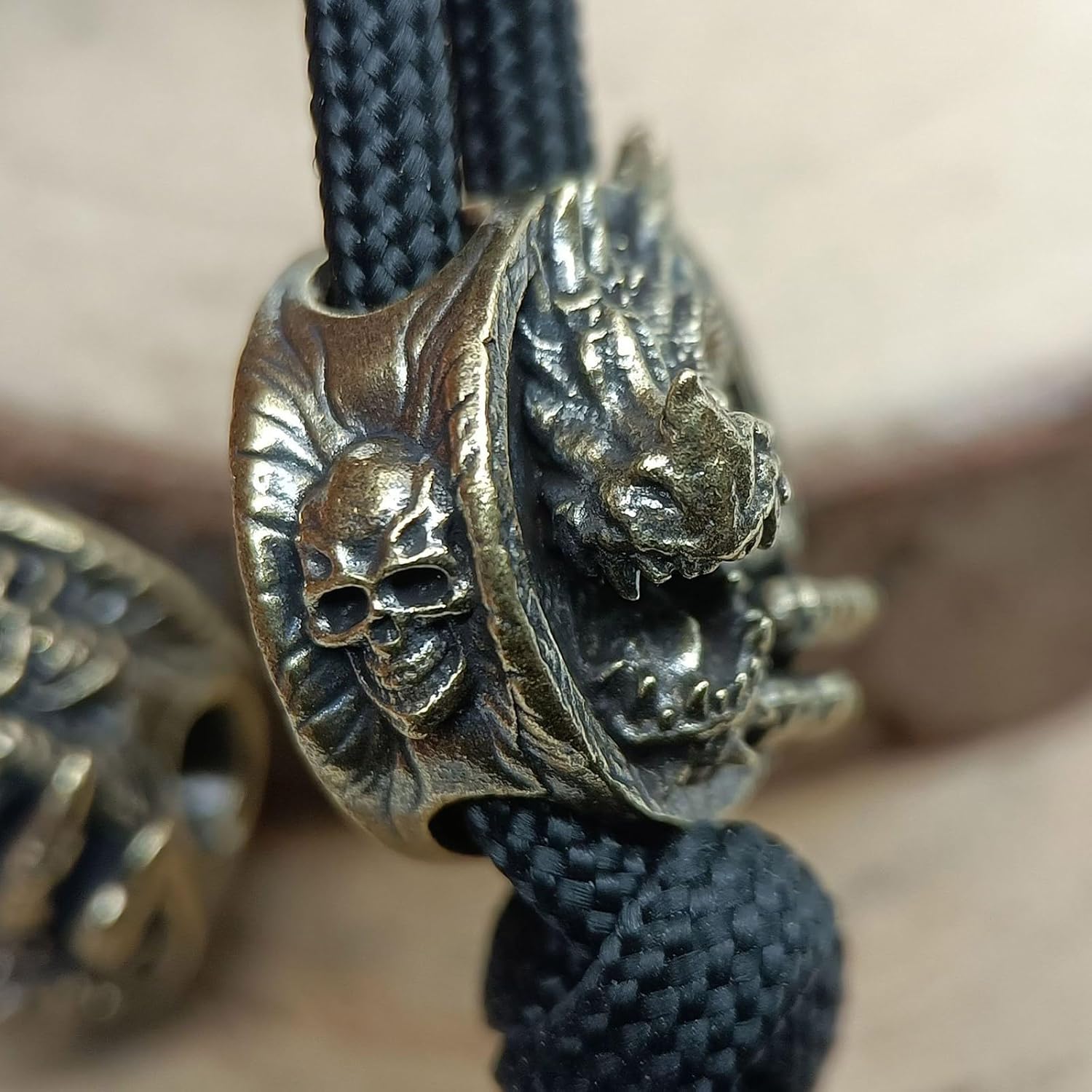 Brass Dragon Pendant Brass Dragon Pendant Jewelry Tool for Outdoor Enthusiasts and Lovers High Strength Paracord