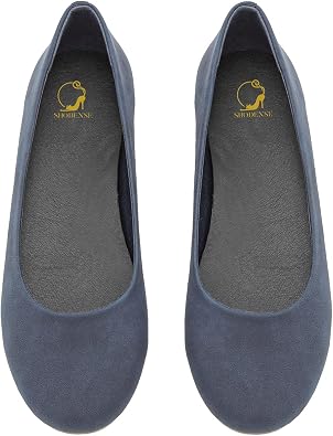 SHODENSE Women Round Closed Toe Flats Slip On Suede Ballet Flats Wide Comfort Flat Heel Basic Shoes Office Daily 4-11 M US