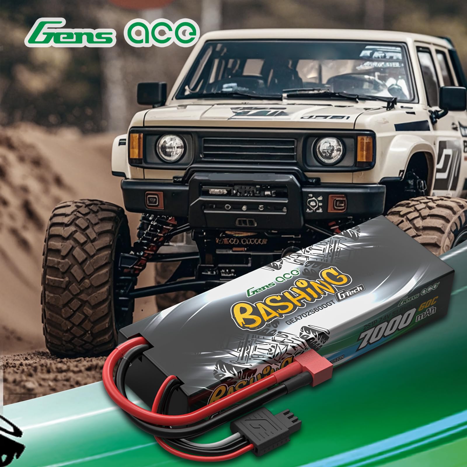 Gens Ace 2S 7,4V 7000mAh 60C LiPo akumulator G-Tech T (Deans) Bashing RC 1:8 1:10