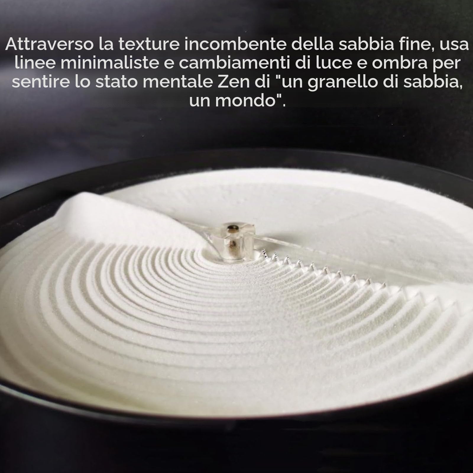Vassoio di Sabbia Elettrico per Meditazione, Vassoio Autorotante per Raschiare La Sabbia, Vassoio di Sabbia per Terapia di Meditazione Consapevole E Antistress, per Il Rilassamento
