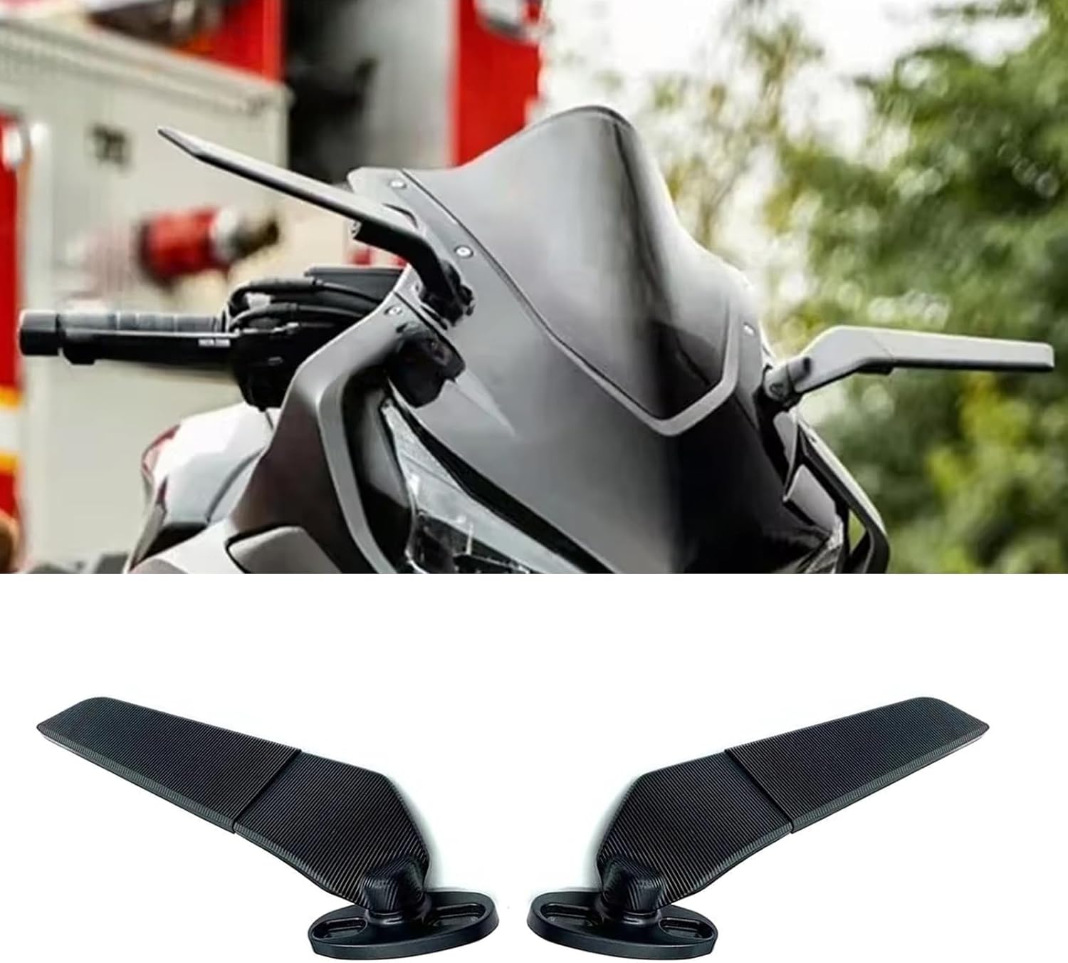 For CBR600RR cbr 600rr 2024 2023 2022 2021-2007 accessories rearview mirror motorcycle rearview mirror modified wind wing adjustable rotating rearview mirror black