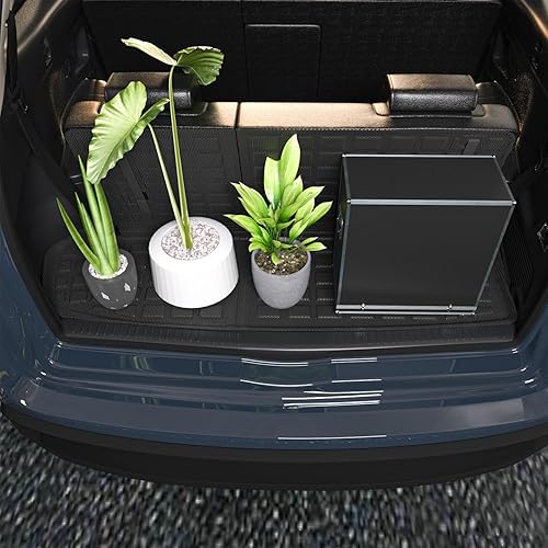 Miniatura 5 de Xipoo Revestimiento de carga compatible con Toyota Highlander 2014-2019 con alfombrilla de respaldo de repuesto para accesorios Highlander 2014-2019