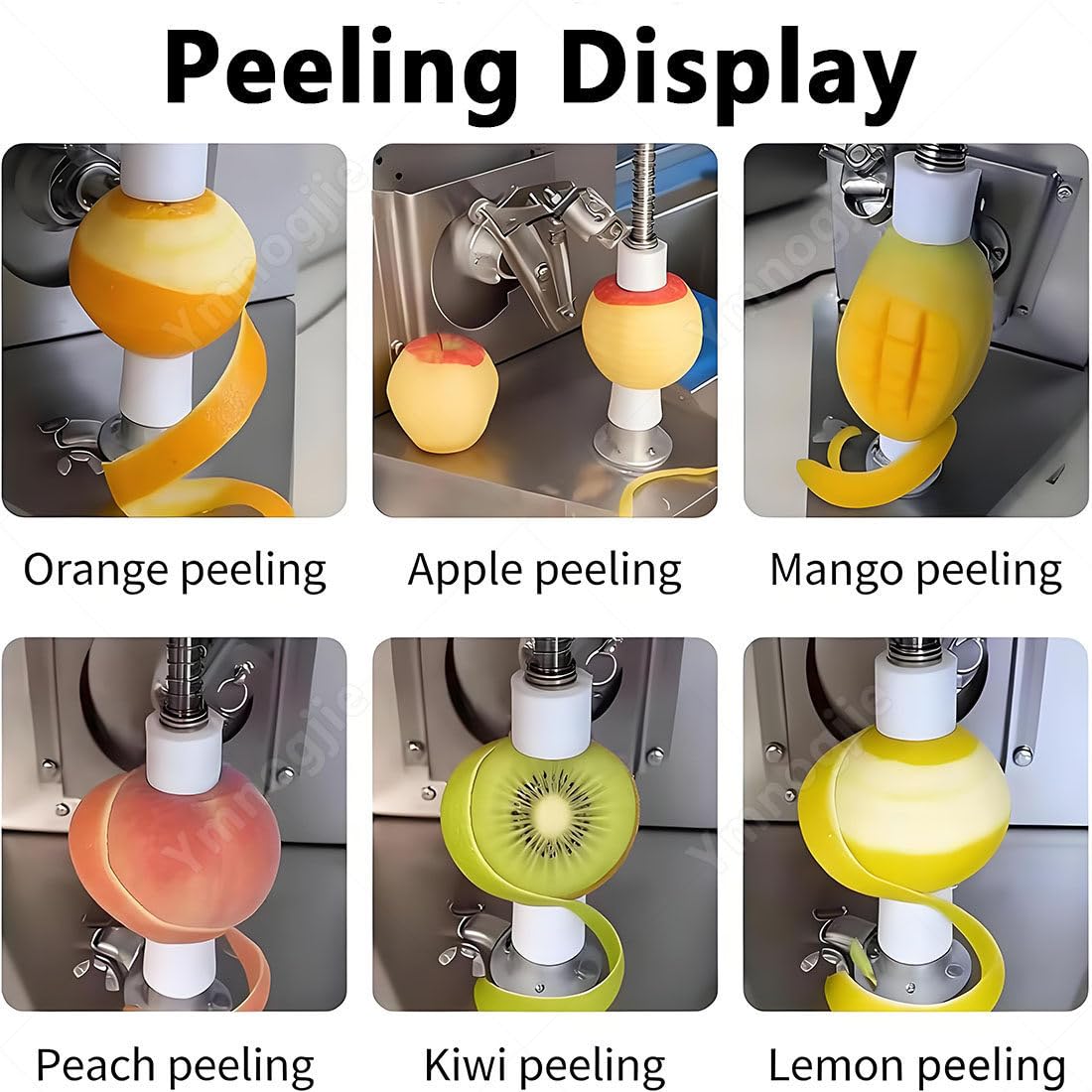 Pelador Automático Comercial Limones Y Naranjas,Máquina Eléctrica para Pelar Frutas,500 Piezas/H,Grosor Ajustable,Quitapelusas Acero Inoxidable para Duraznos,Kiwis,Mangos,Papas