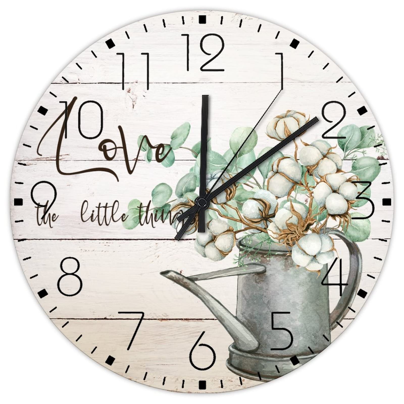 Horloge murale en bois fleurs aquarelle pour retrouver le calme chez soi