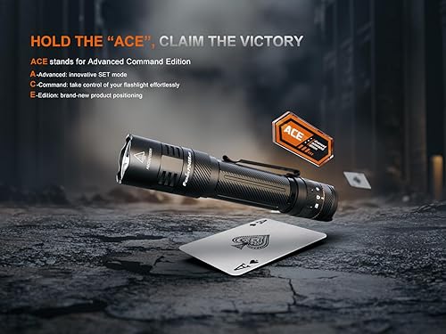 Miniatura 6 de Fenix PD45R ACE - Linterna táctica LED recargable de 3200 lúmenes, batería, funda, estuche de accesorios EdisonBright