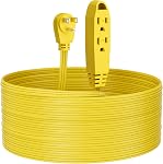 K KASONIC - 12-Feet 3 Outlet Extension Cord, 2 Pack, Triple Wire Grounded Multi Outlet, UL Listed 16/3 SPT-3, 13 Amp,125V, 1625 Watts, Black