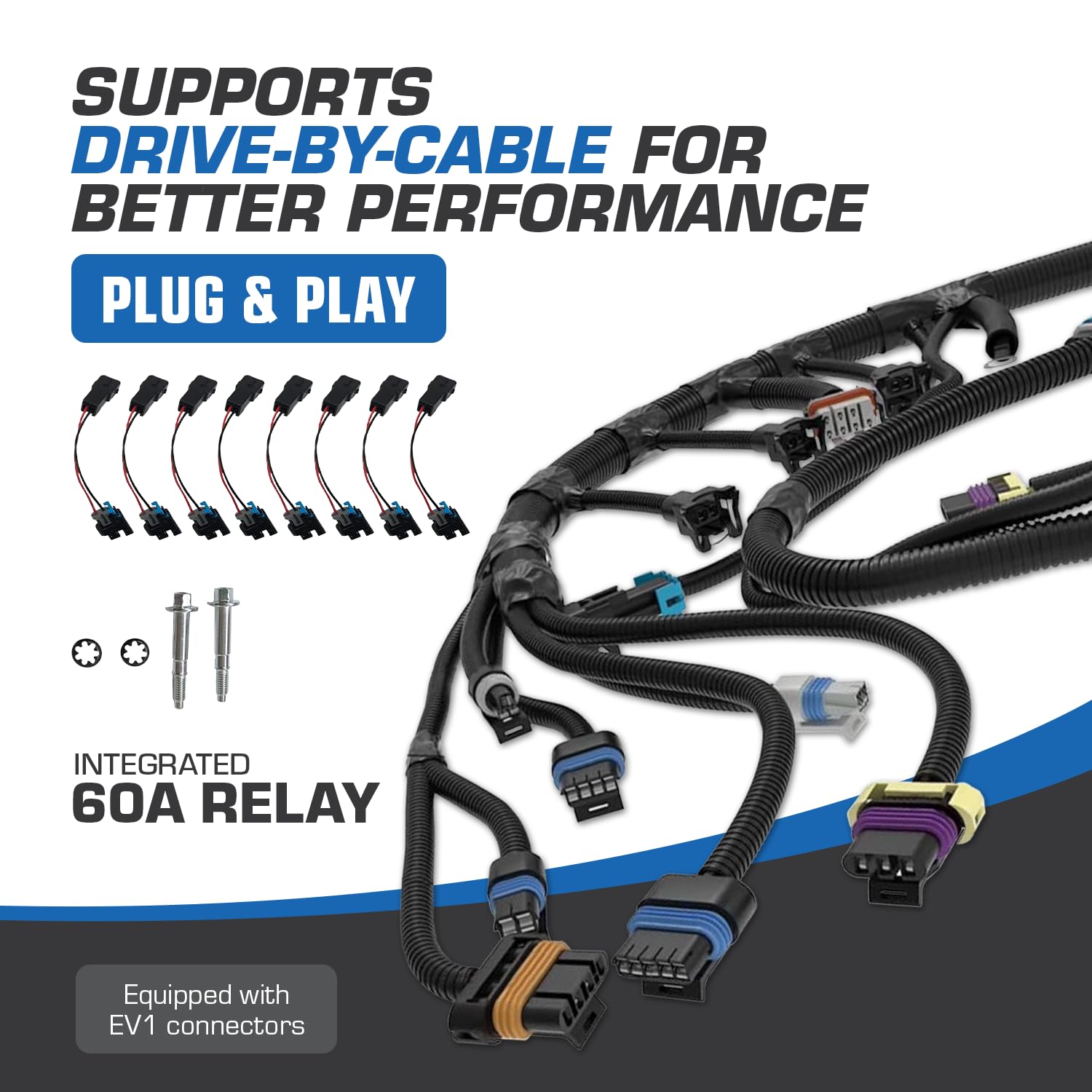 Standalone LS Wiring Harness GM LS1 VORTEC DBC Manual Trans Wire Swap Trucks T56 Non-Electric - Foto 6