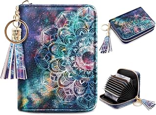 Womens Credit Wallet Mandala Keychain