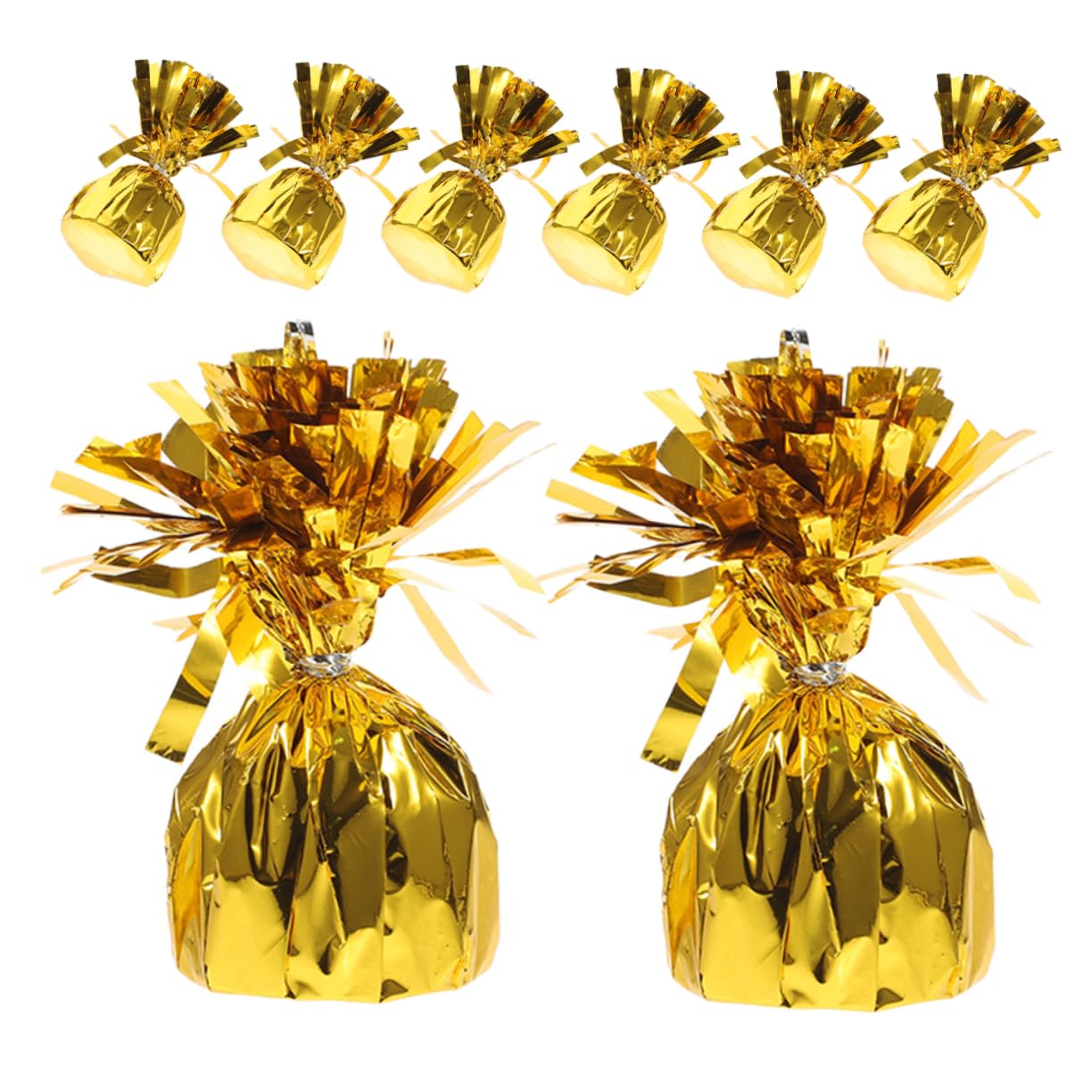 8pezzi Pesi Per Palloncini Oro Pesetti Decorativi Per Palloncini Lamina Supporti Elio Per Feste Compleanni e Matrimoni