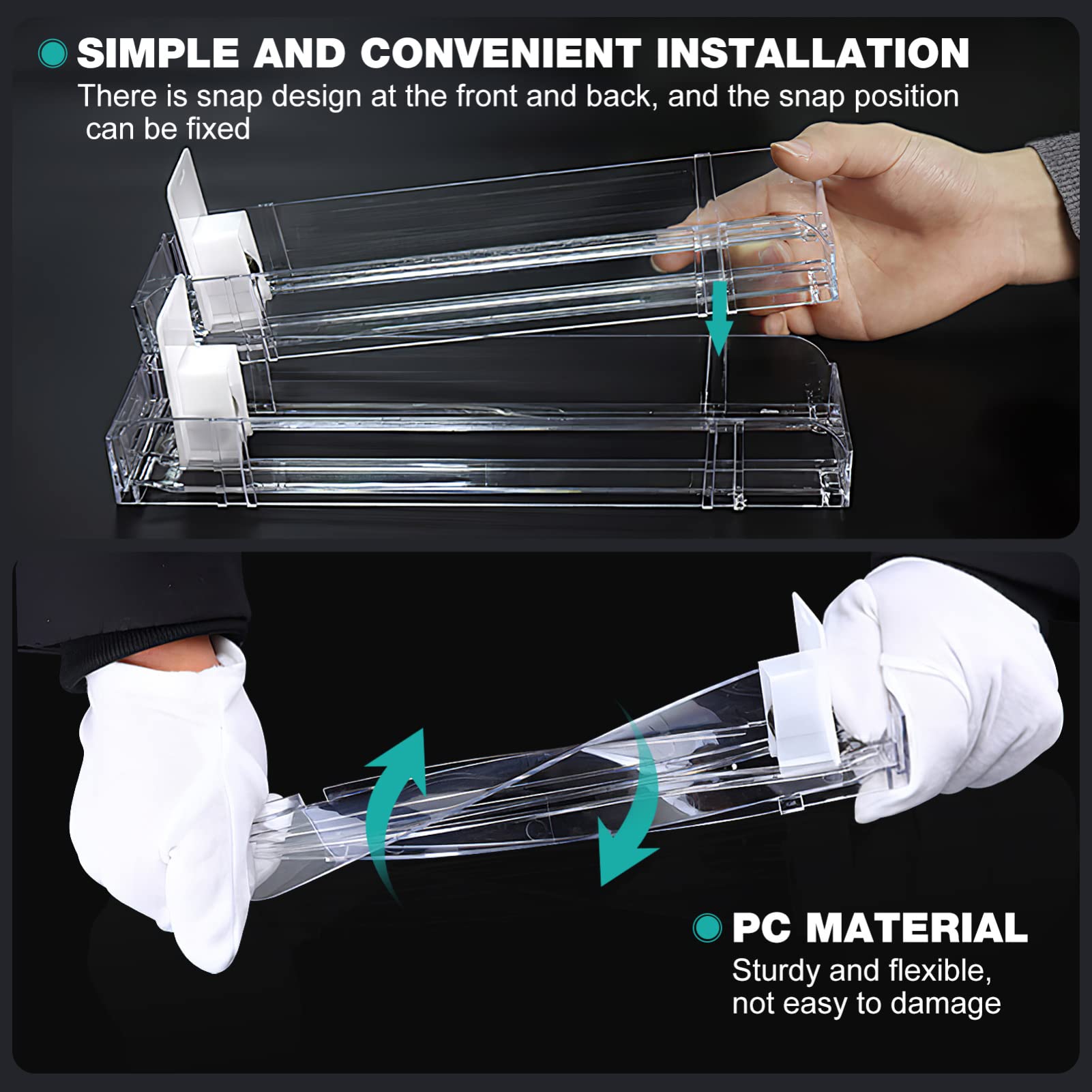 iplusmile Store Display Shelves Matchbook Display Case, 10pcs Automatic Tobacco Display Stand Rack Pushers Cigarette Display Holder for Market Store (10Pcs Capacity)