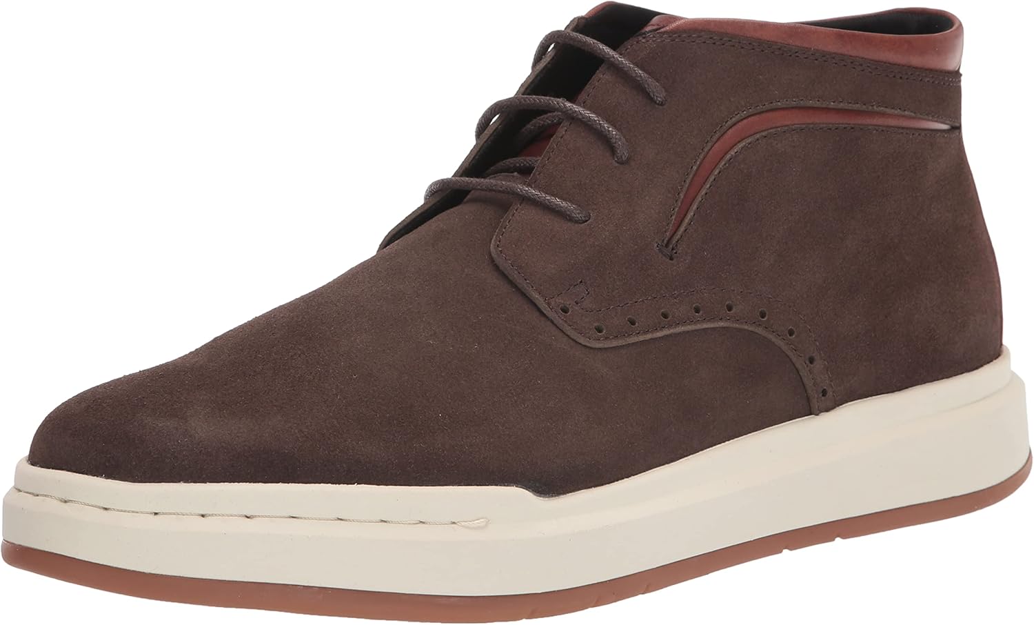 Stacy Adams Men's Corbin LACE UP MID Sneaker, Mushroom Suede, 10