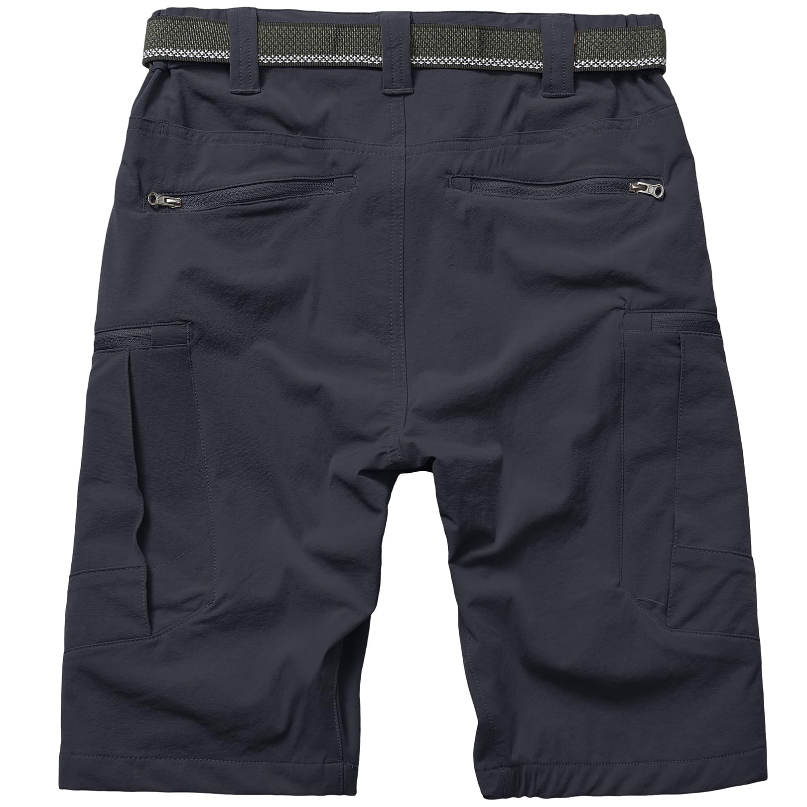 Jessie Kidden Mens Cargo Shorts Casual Expandable Waist Lightweight Waterproof Quick Dry Fishing Hiking Shorts (6337 Dark Grey 36)