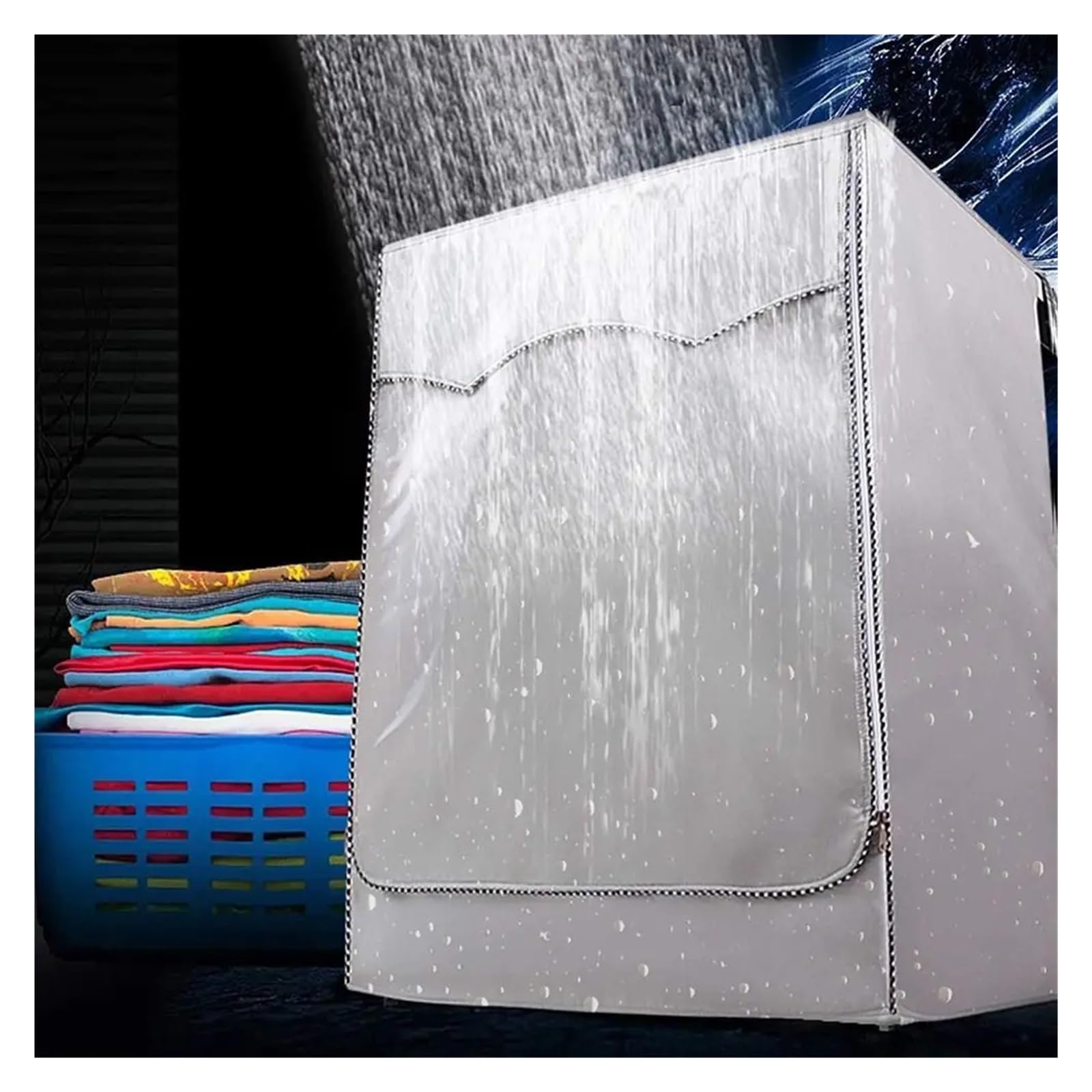 Compatible Con Lavadora, Cubierta Oxford Borde Enrollable