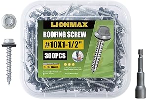 LIONMAX Metal Roofing Screws #10 x 1-1/2 Inch: The Ultimate Choice for Roofing Security