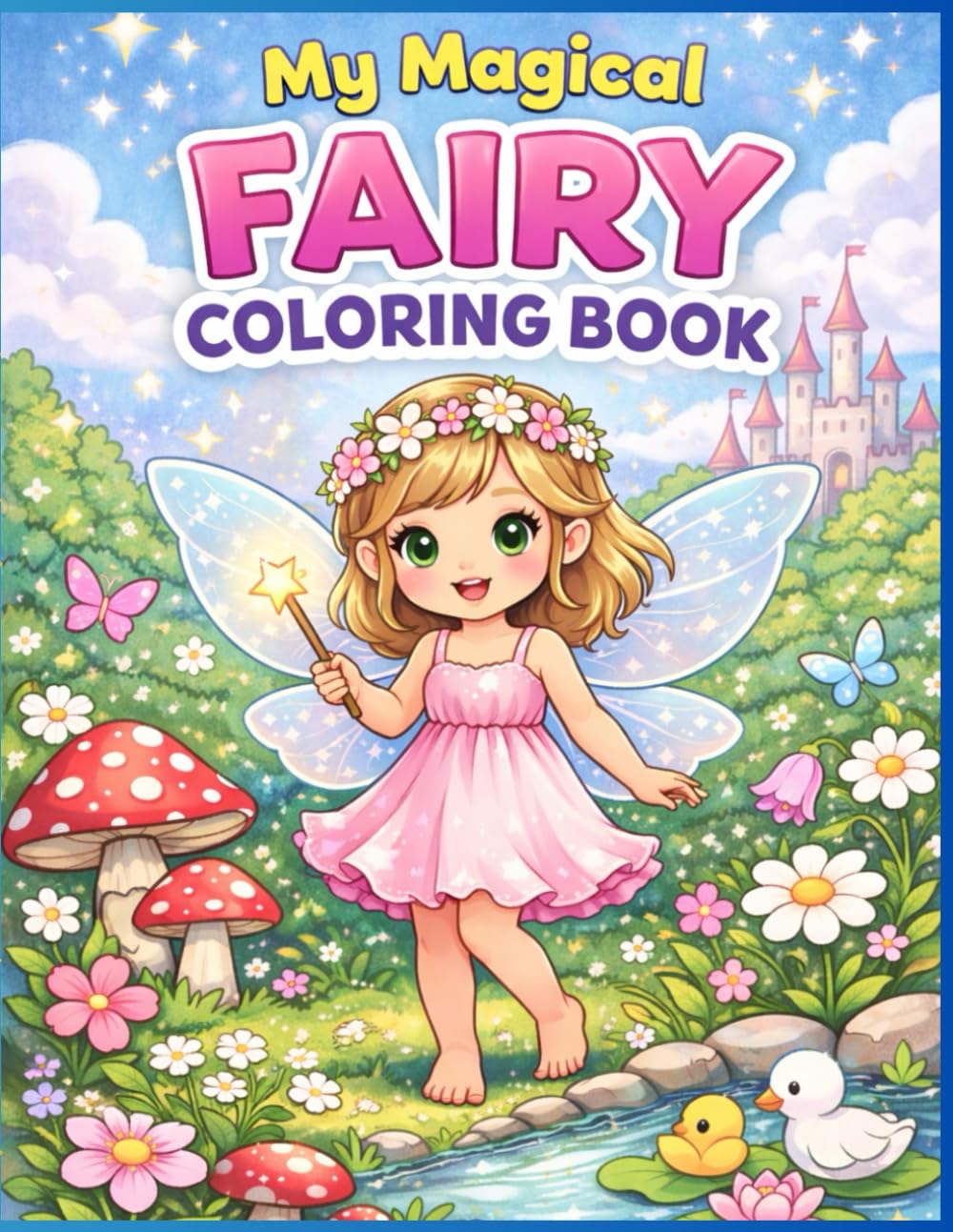 Fairy Dreams Coloring Book: Sweet Fairies, Animals and Magical Scenes for Girls 4–8