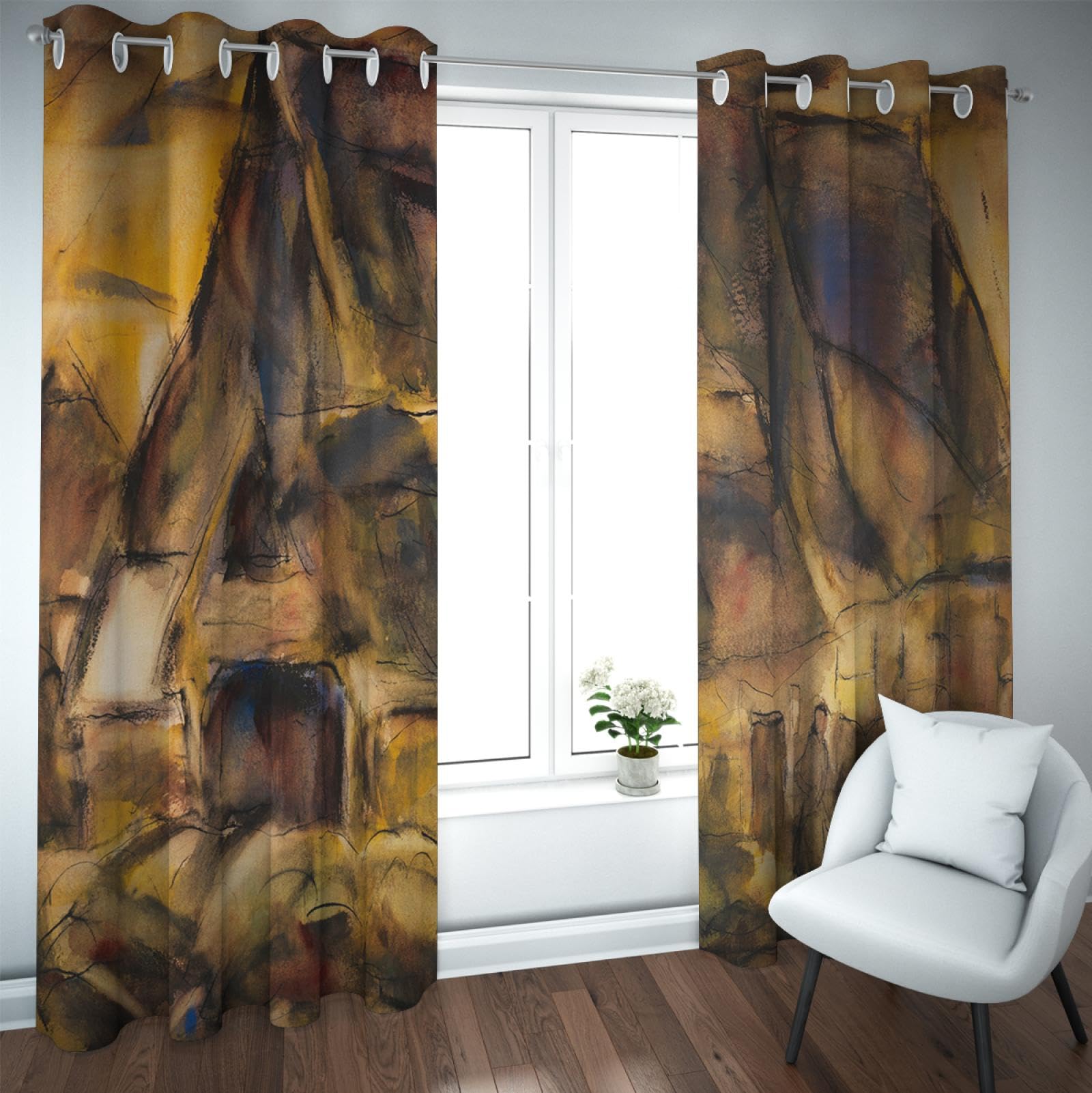 Rideaux occultants pour chambre au fini artistique et isolation premium