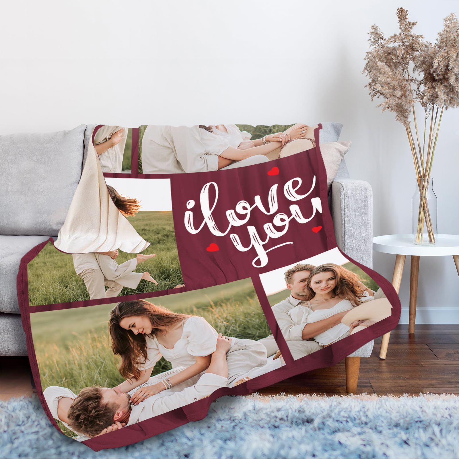 Custom Photo Blanket - Personalized Fleece Blanket With Your Own Pictures, Gift For Couples, Family, Christmas - View #7