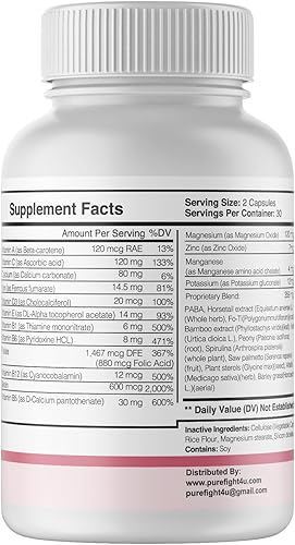 Miniatura 2 de Restolin Suplemento de apoyo para el cabello - Apoya el crecimiento saludable del cabello y la fuerza Suplemento dietético  60 cápsulas