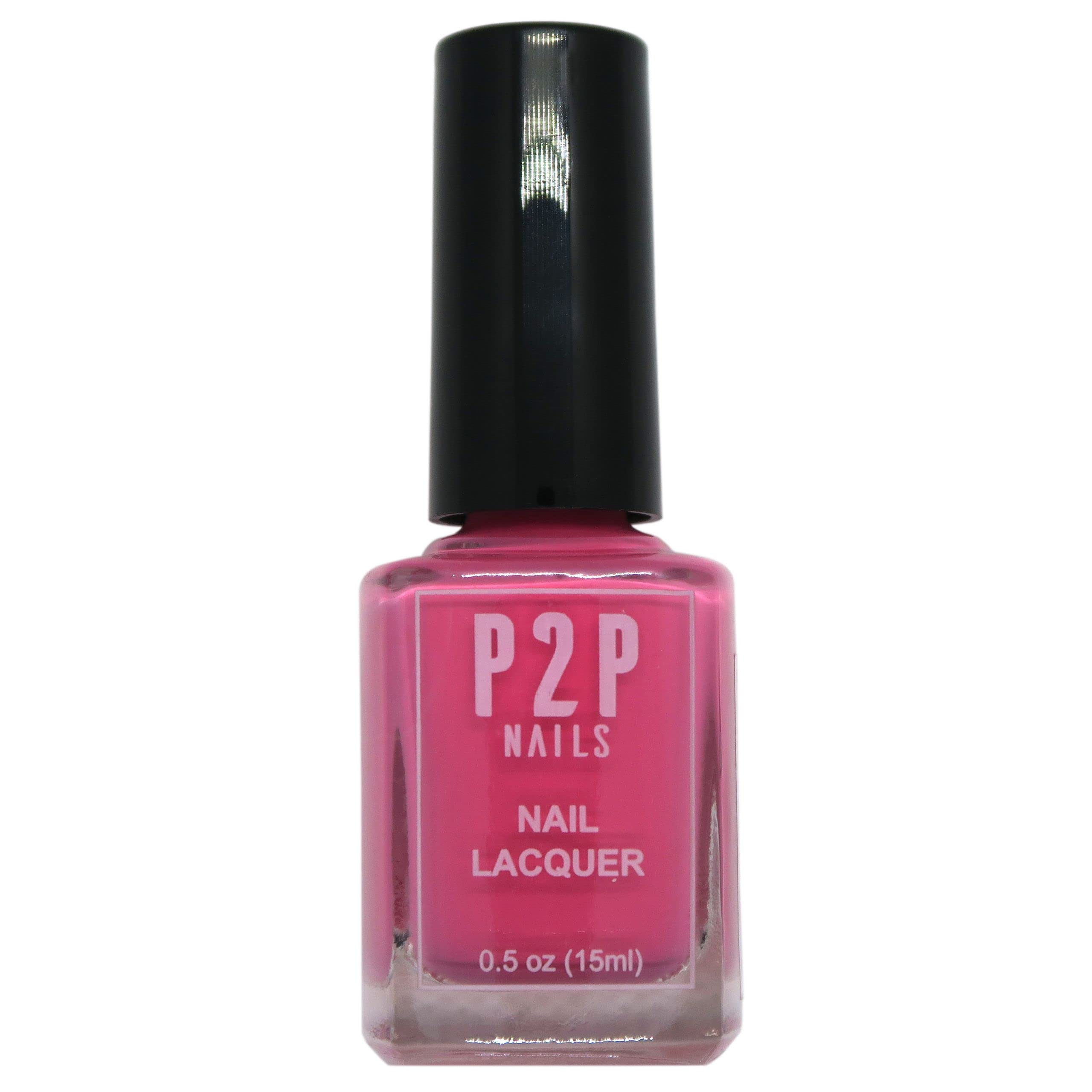 P2P Nails Pink Nail Lacquer - Non Chip Quick Dry Pink Nail Gel - All Season Pink Nail