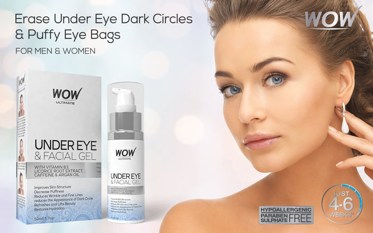 Best Under Eye & Dark Circles Solution by WOW Ultimate Under Eye & Facial Gel - 1.7 fl oz / 50 ml