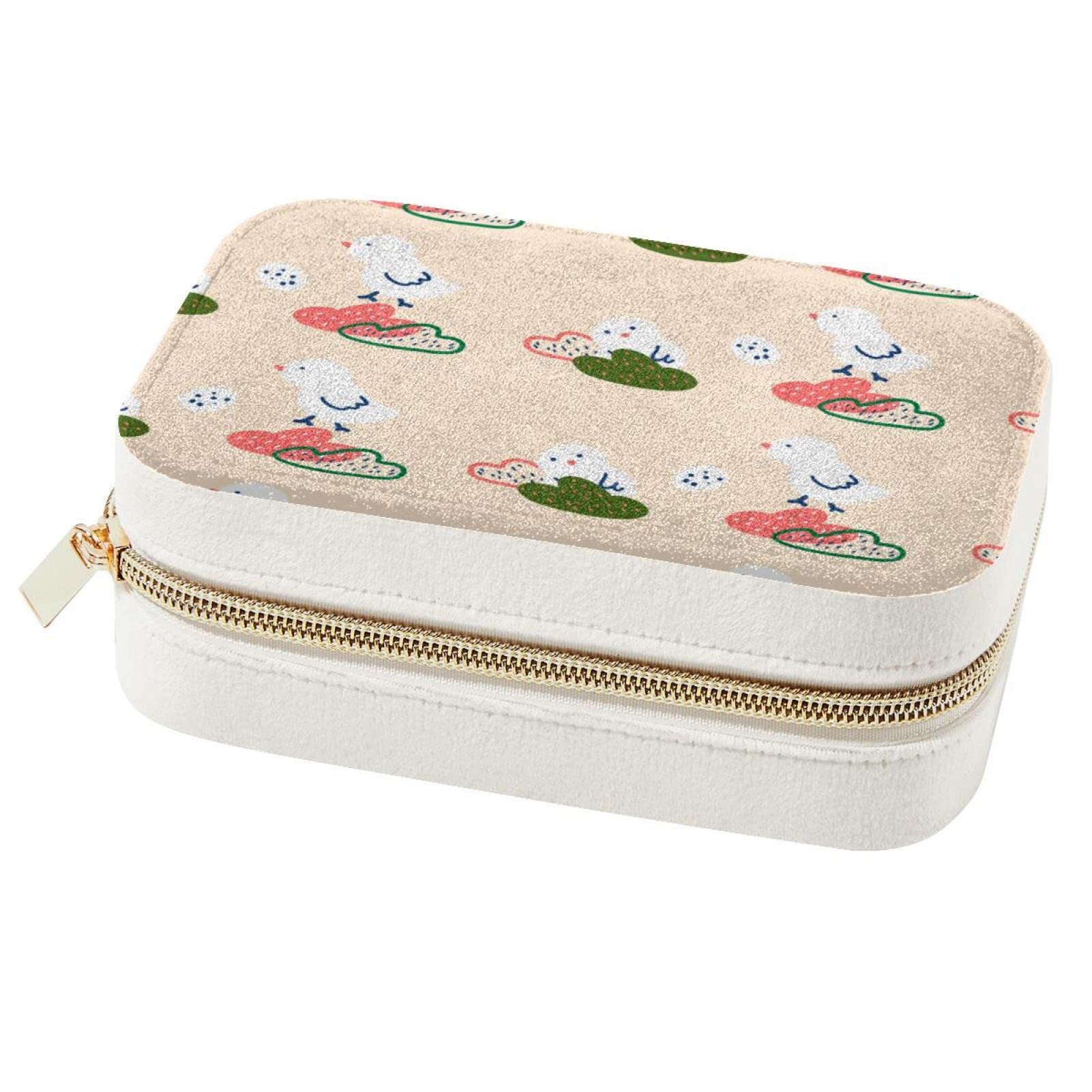 Boîte à bijoux de voyage poule pour week-end et vacances