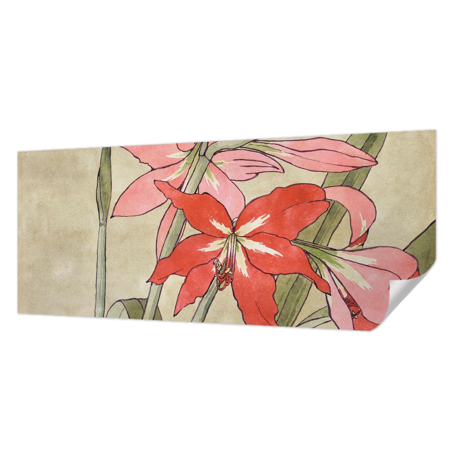 Papier peint fleurs d'hémérocalle pour décoration de chambre à coucher cocon