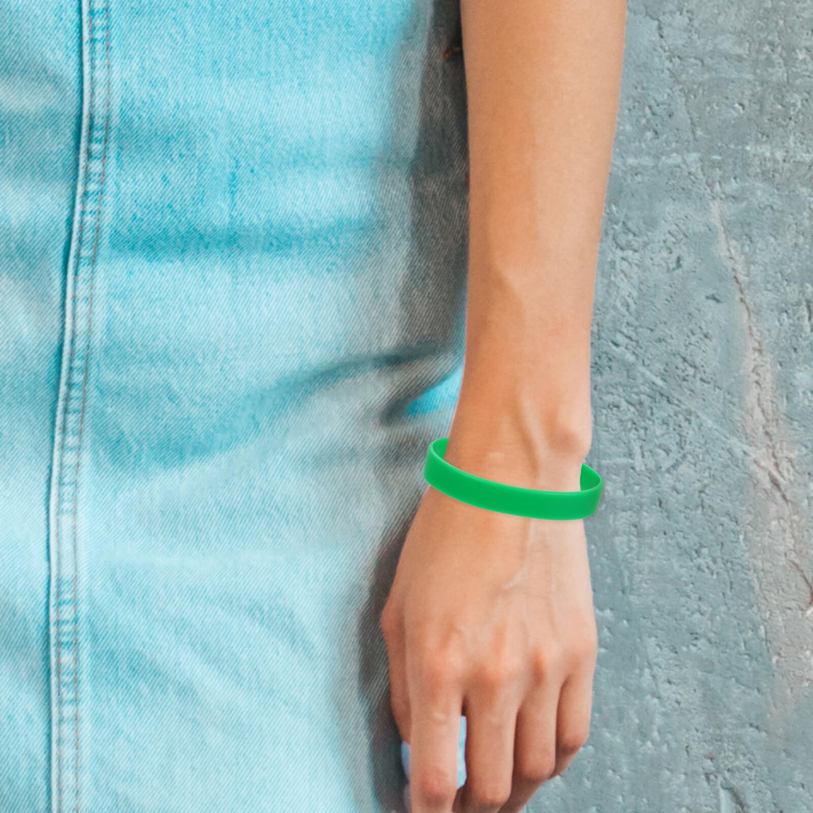 Veemoon Braccialetti in Silicone Verdi 100 Pezzi Elastici Sportivi per Feste di San Patrizio Braccialetti Identificativi per Squadre di Calcio e Accessori da Polso per Eventi e Attività